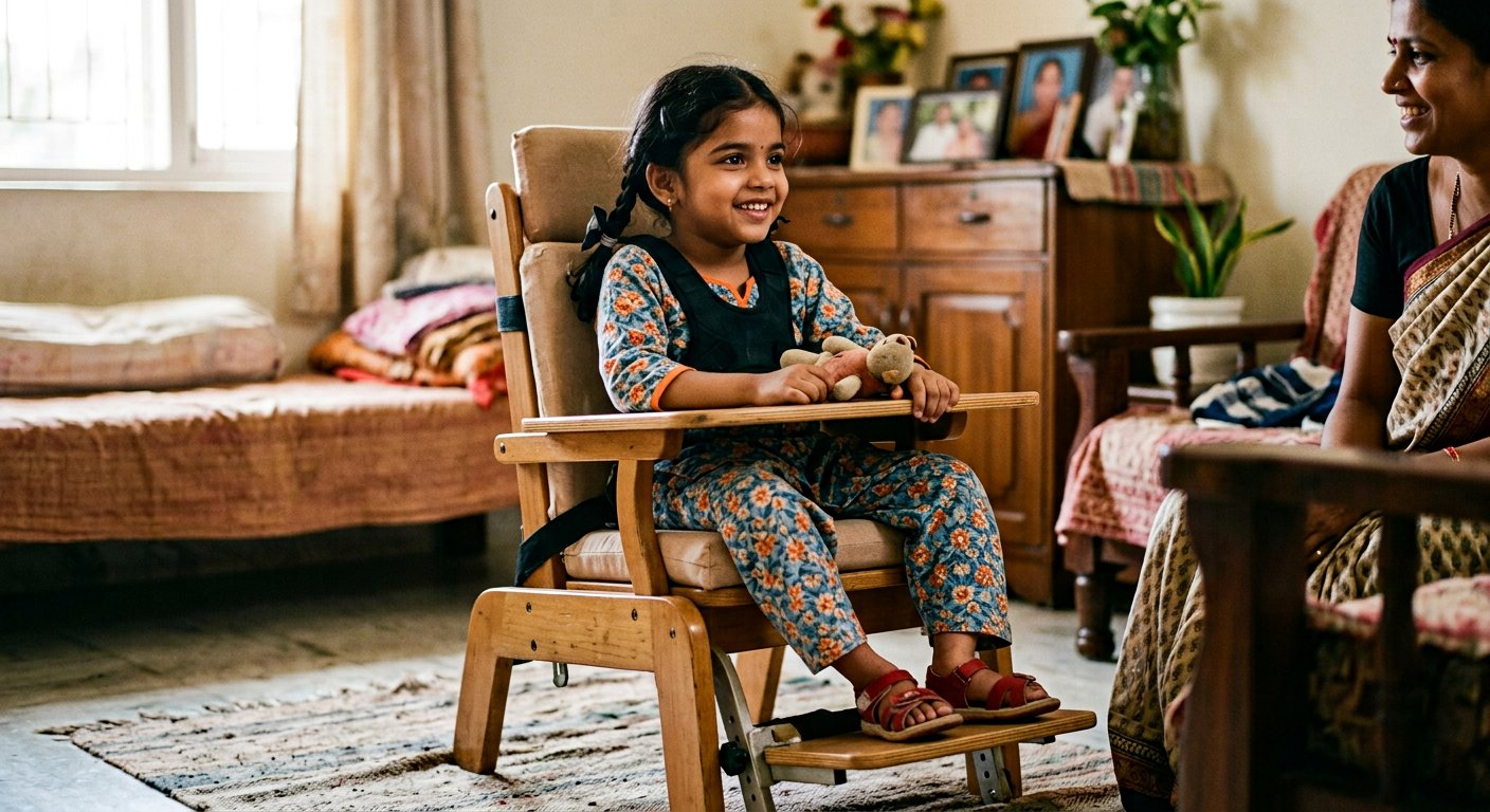 Before treatment – Standing Tall at 9: Aisha's Cerebral Palsy Story